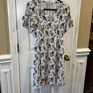 Loft short sleeve floral dress